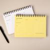 image:imageUndated Daily Planner Notebook  Spiral Bound A5 575 x 85 60 Pages Yellow Cover  Simple Organizer for Work School amp Personal Goals