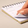 image:imageUndated Daily Planner Notebook  Spiral Bound A5 575 x 85 60 Pages Yellow Cover  Simple Organizer for Work School amp Personal Goals