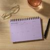 image:imageUndated Weekly Planner Notebook  Spiral Bound 60 Pages 575 x 85 A5 size Purple Cover