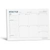 image:imageWeekly Planner Pad  Undated 6x9 Weekly ToDo List Notepad with Calendar and Task List Perfect Desk Organizer for School amp Work  50 Tear Off Sheets6x9