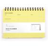 image:imageUndated Daily Planner Notebook  Spiral Bound A5 575 x 85 60 Pages Yellow Cover  Simple Organizer for Work School amp Personal Goals