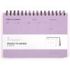 image:imageUndated Weekly Planner Notebook  Spiral Bound 60 Pages 575 x 85 A5 size Purple Cover